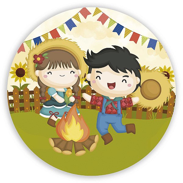 Capa Mini Painel Sublimado - Festa Junina