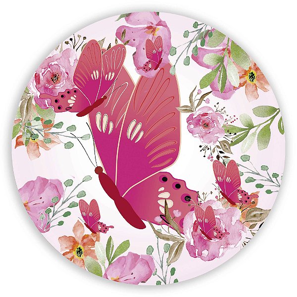 Mini Painel - Floral Borboleta - Sublimado 3D