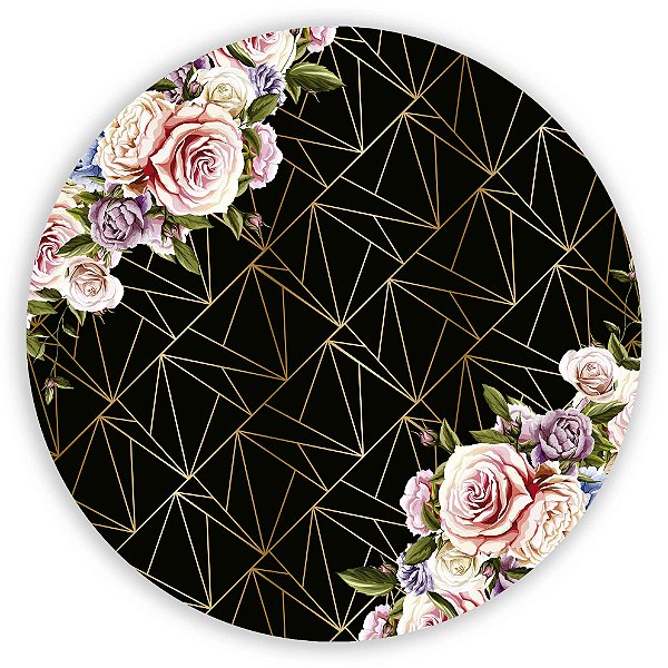 Capa Mini Painel Sublimado - Floral Geometrico