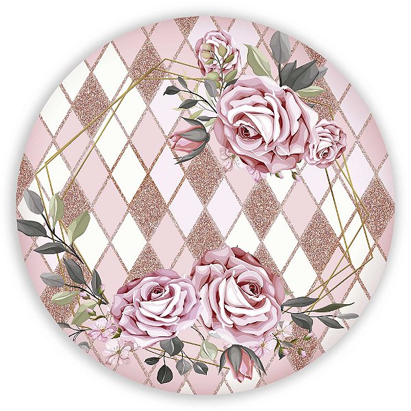 Capa Mini Painel Sublimado - Floral Geometrico