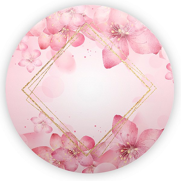 Capa Mini Painel Sublimado - Floral Rosa