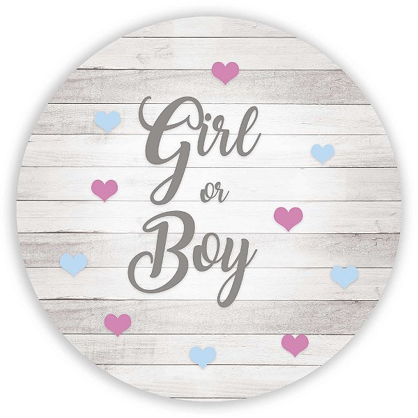 Capa Mini Painel Sublimado - Revelação Girl Boy