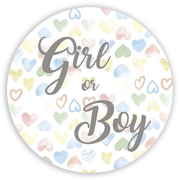 Capa Mini Painel Sublimado - Revelação Girl Boy