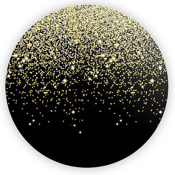 Capa Mini Painel Sublimado - Glitter Preto Dourado