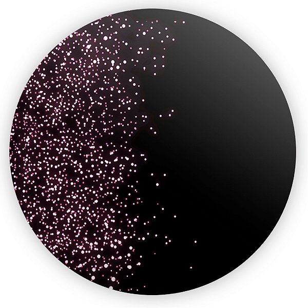 Capa Mini Painel Sublimado - Glitter Preto Rosa