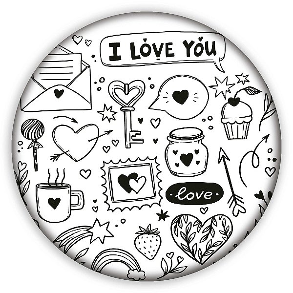 Mini Painel - I Love You - Sublimado 3D