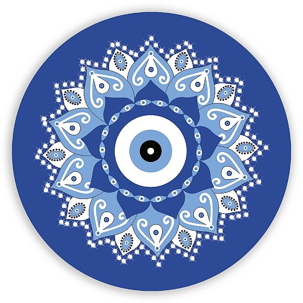 Mini Painel - Mandala Azul - Sublimado 3D