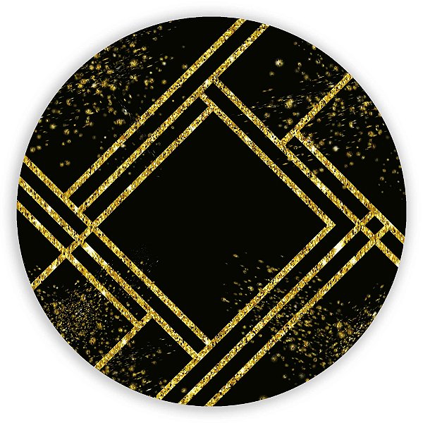 Mini Painel - Mármore Glitter Preto - Sublimado 3D