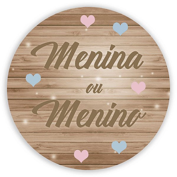 Mini Painel - Menina Menino Revelação - Sublimado 3D