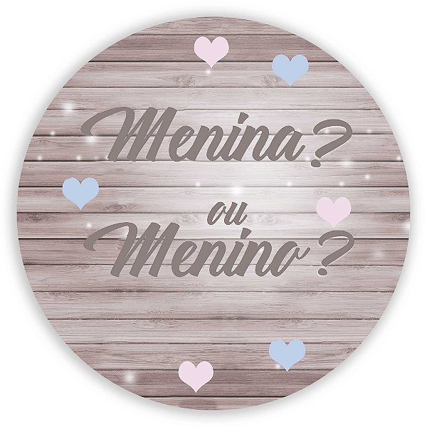 Mini Painel - Menina Menino Revelação - Sublimado 3D