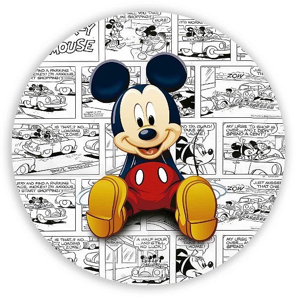 Mini Painel - Mickey Quadrinhos - Sublimado 3D
