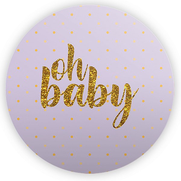 Mini Painel - Oh Baby Lilas - Sublimado 3D