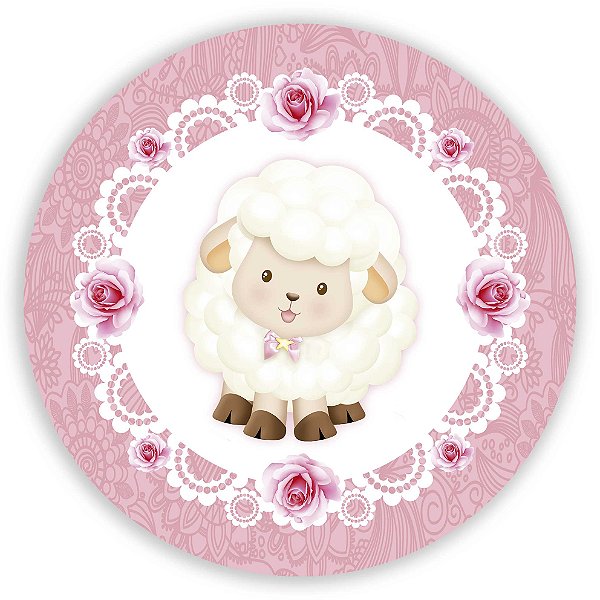 Capa Mini Painel Sublimado - Ovelhinha Rosa