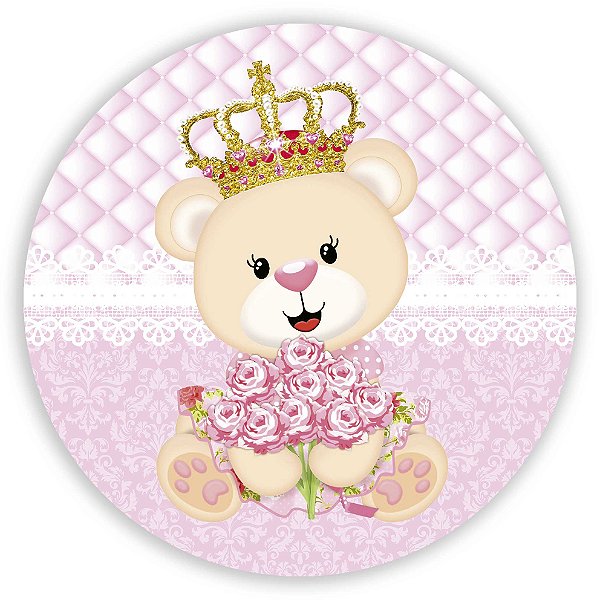 Mini Painel - Ursinha Realeza - Sublimado 3D