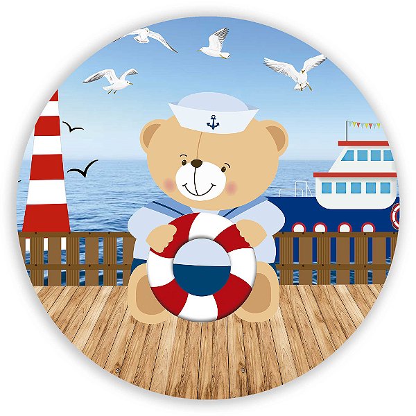 Mini Painel - Ursinho Marinheiro - Sublimado 3D