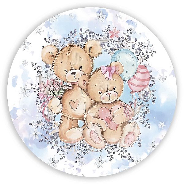 Mini Painel - Ursinho Revelação - Sublimado 3D