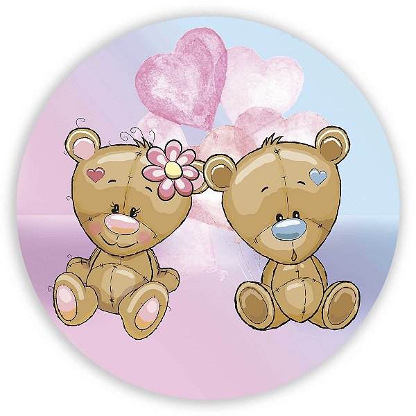 Mini Painel - Ursinho Revelação - Sublimado 3D