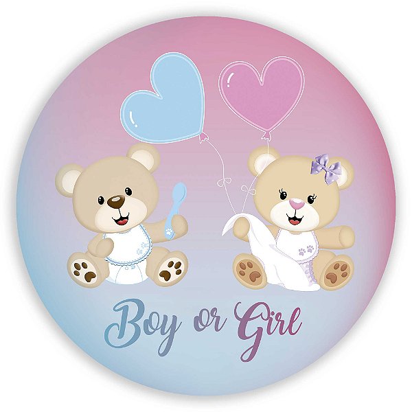 Mini Painel - Ursinho Revelação - Sublimado 3D