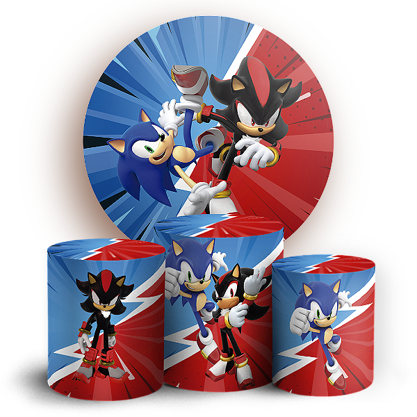 KIT Redondo e Trio - Sonic Shadow - Sublimado 3D