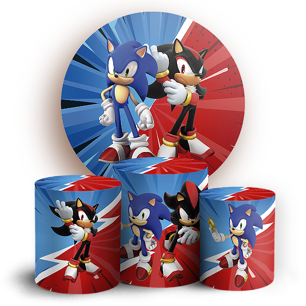 KIT Redondo e Trio - Sonic Shadow - Sublimado 3D