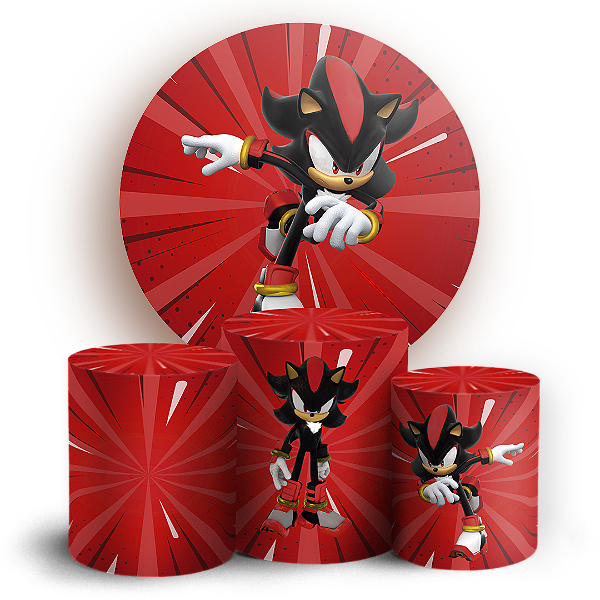 KIT Redondo e Trio - Sonic Shadow - Sublimado 3D