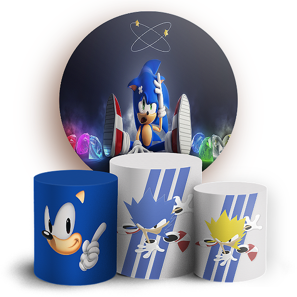 KIT Redondo e Trio - Sonic - Sublimado 3D