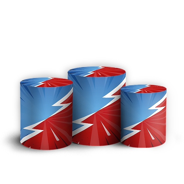 Capas Trio Cilindro Sublimado Vest Facil - Fundo Sonic Shadow