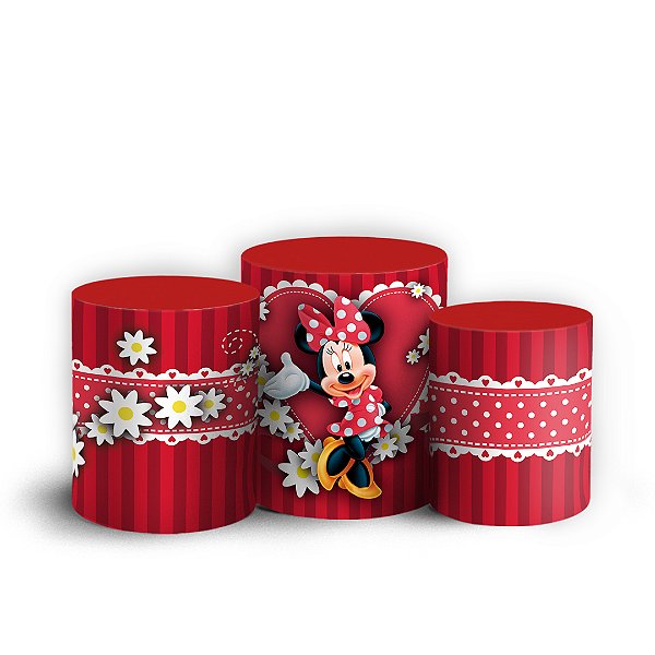Capas Trio Cilindro Sublimado Vest Facil - Minnie