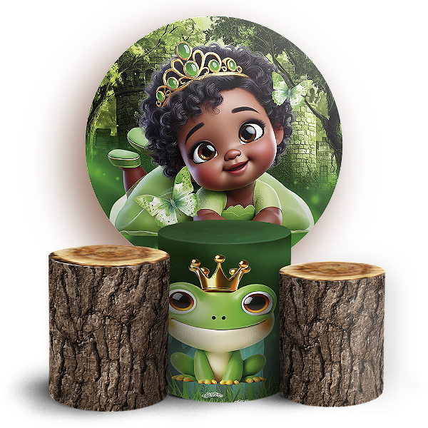 KIT Redondo e Trio - Princesa Tiana - Sublimado 3D