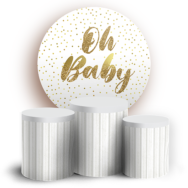 KIT Redondo e Trio - Oh Baby - Sublimado 3D