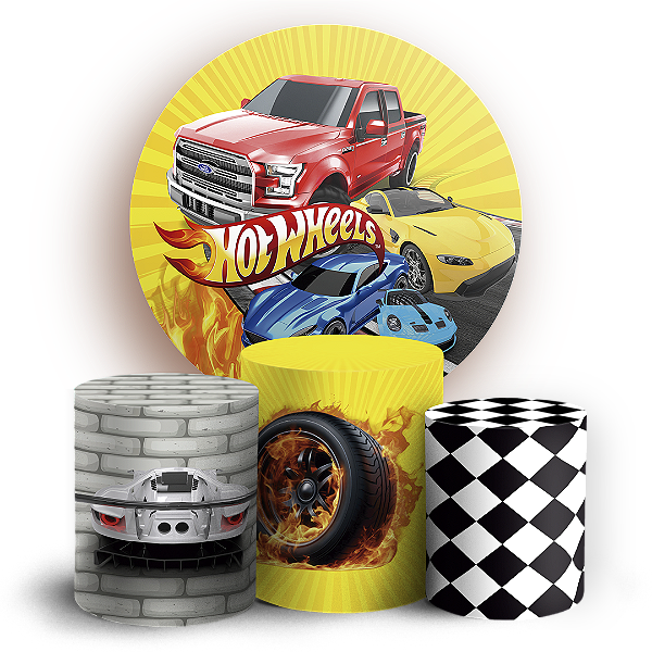 KIT Redondo e Trio - Hot Wheels - Sublimado 3D