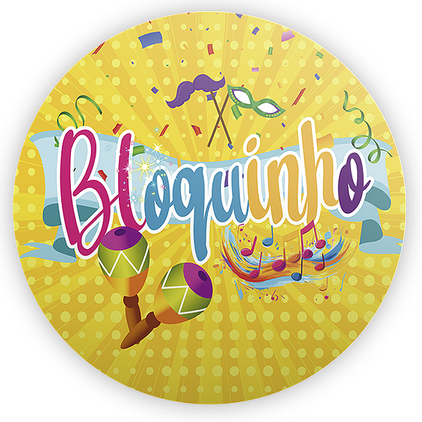 Painel Redondo - Carnaval - Sublimado 3D