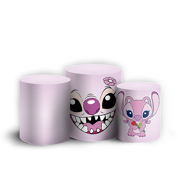 Capas Trio Cilindro Sublimado Vest Facil - Lilo Stitch Angel