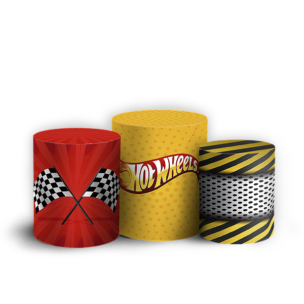 Trio Cilindro - Hot Wheels - Sublimado 3D