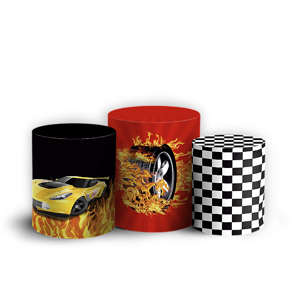 Trio Cilindro - Hot Wheels - Sublimado 3D
