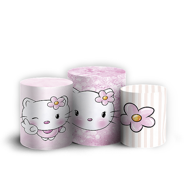 Capas Trio Cilindro Sublimado Vest Facil - Hello Kitty