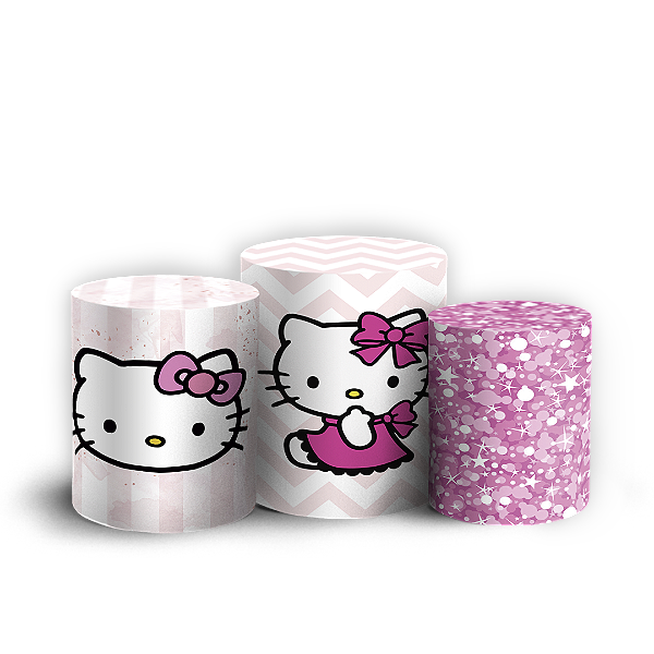 Capas Trio Cilindro Sublimado Vest Facil - Hello Kitty