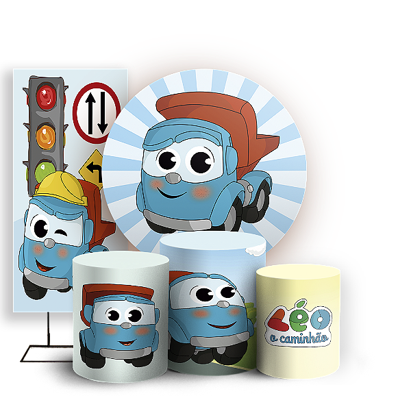 KIT Redondo Trio e Faixa - Leo O Caminhao - Sublimado 3D