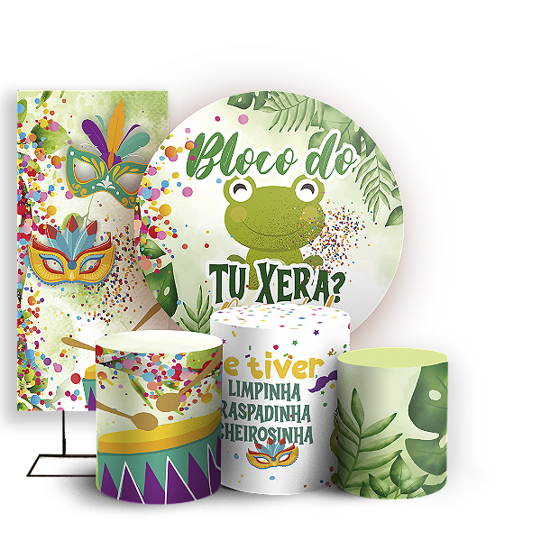 KIT Redondo Trio e Faixa - Carnaval - Sublimado 3D