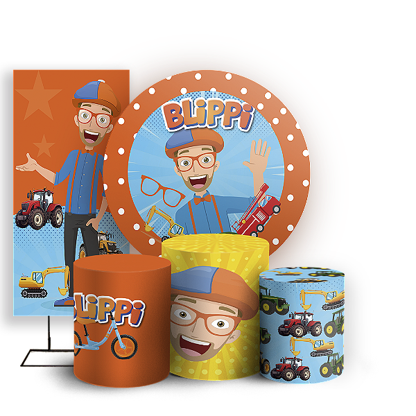 KIT Redondo Trio e Faixa - Blippi - Sublimado 3D