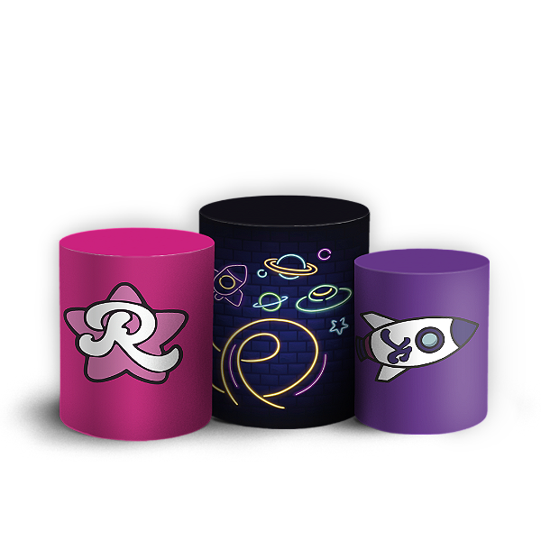 Capas Trio Cilindro Sublimado Vest Facil - Os Rosas