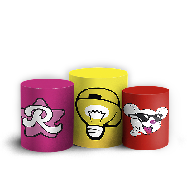 Capas Trio Cilindro Sublimado Vest Facil - Os Rosas