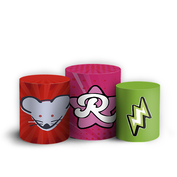 Capas Trio Cilindro Sublimado Vest Facil - Os Rosas