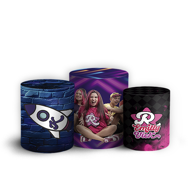 Capas Trio Cilindro Sublimado Vest Facil - Os Rosas