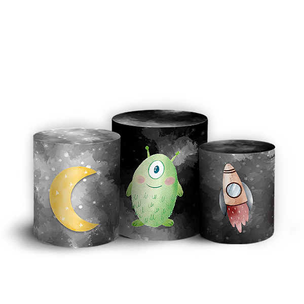 Capas Trio Cilindro Sublimado Vest Facil - Astronauta
