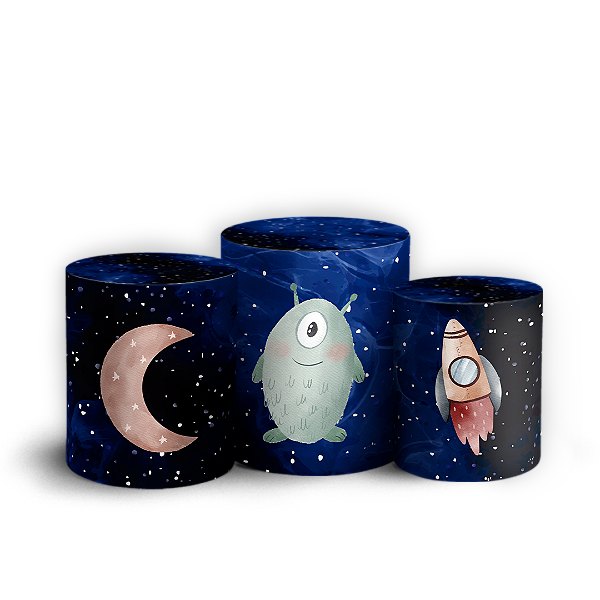 Capas Trio Cilindro Sublimado Vest Facil - Astronauta