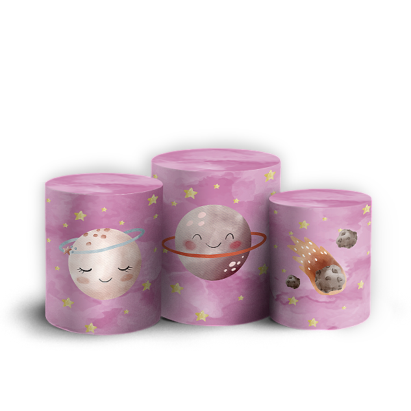 Capas Trio Cilindro Sublimado Vest Facil - Astronauta