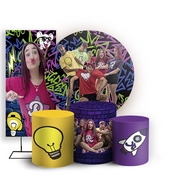 KIT Redondo Trio e Faixa - Os Rosas - Sublimado 3D