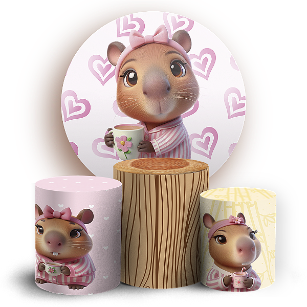 KIT Redondo e Trio - Capivara - Sublimado 3D