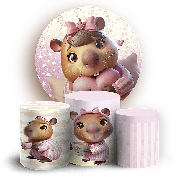 KIT Redondo e Trio - Capivara - Sublimado 3D